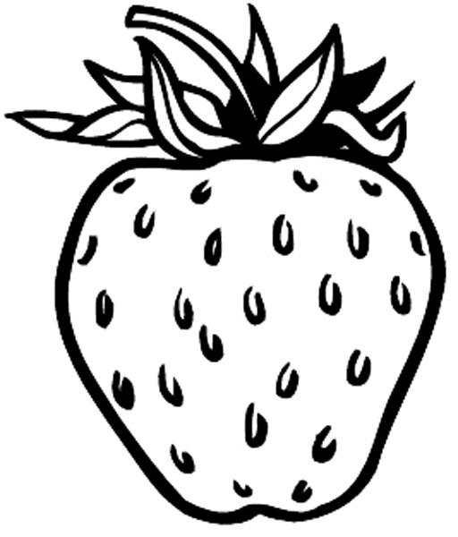 Strawberry vinyl sticker. Customize on line. Fruit Vegetables 042-0159